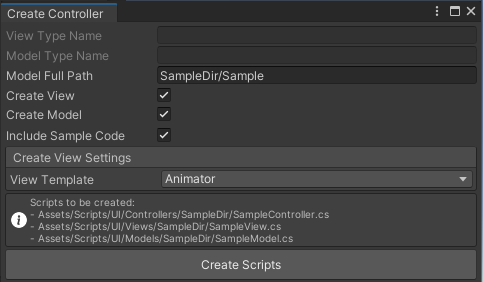 CreateControllerSettings