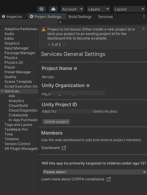 unity-connect-services