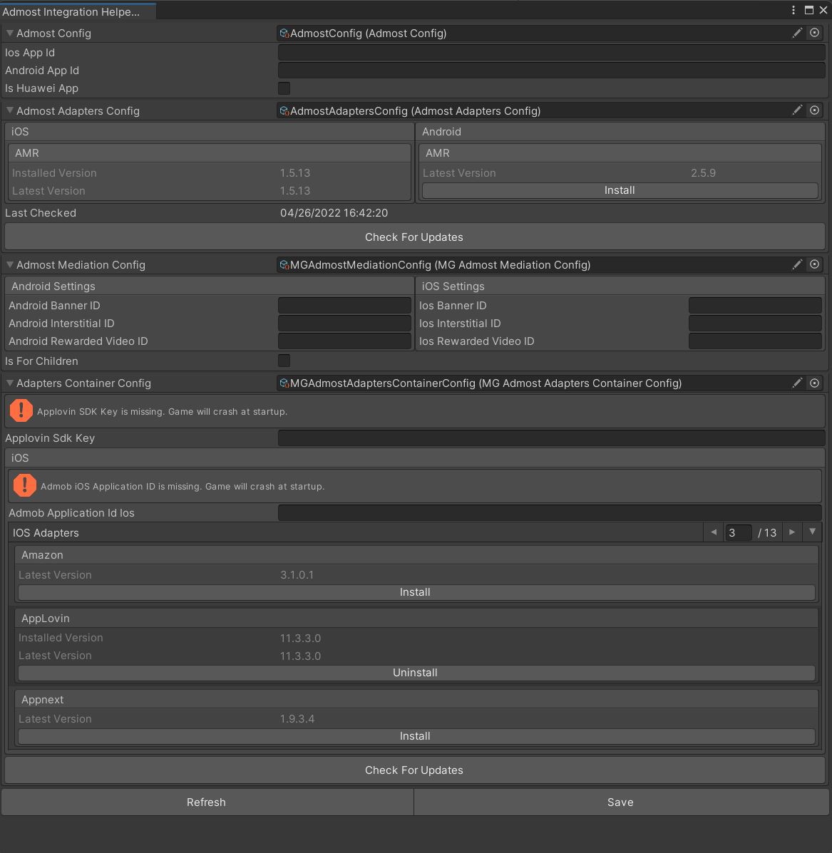 Admost Config